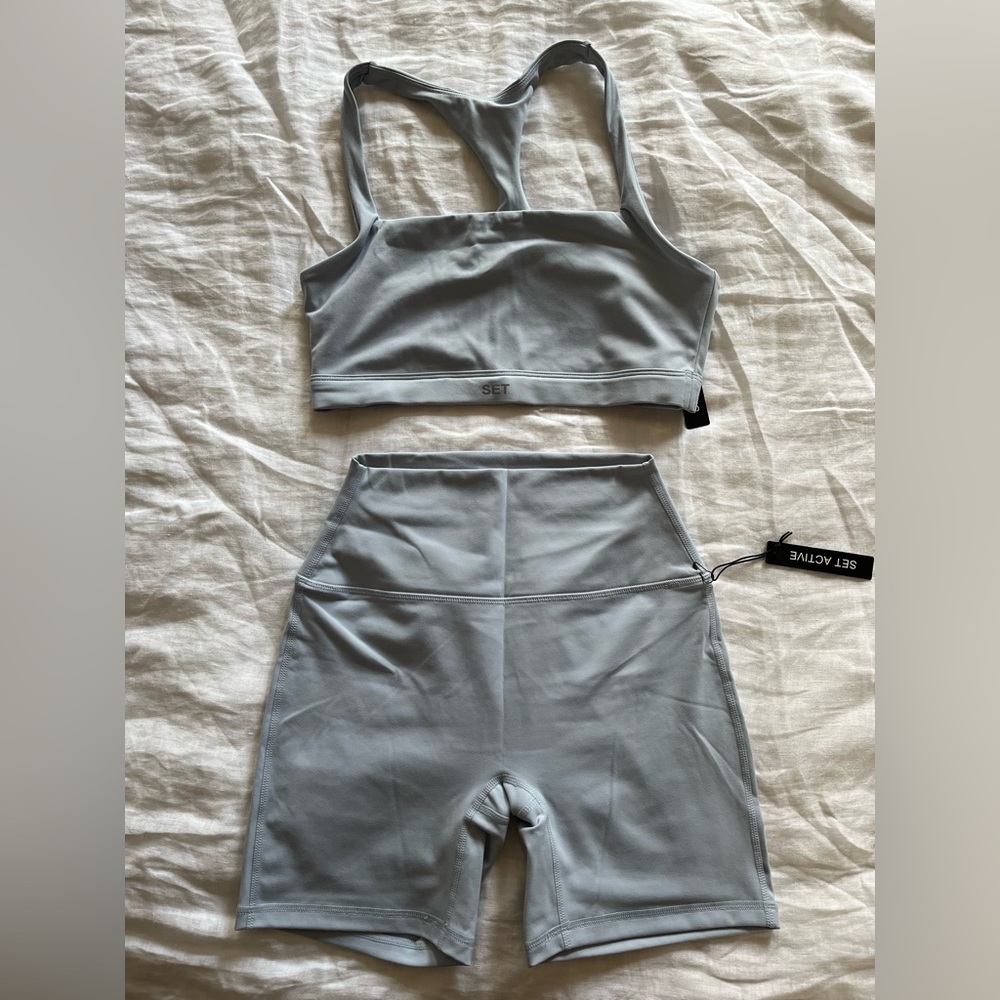Set Active Bra and Biker Short Set